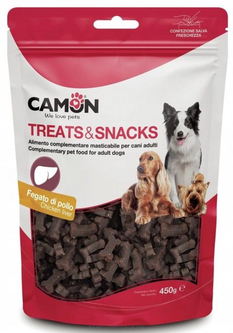 Gimmon חטיפי כבד עוף בצורת עצם לכלבים 450 גרם