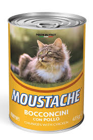 MOUSTACH chunkies and chicken cat food